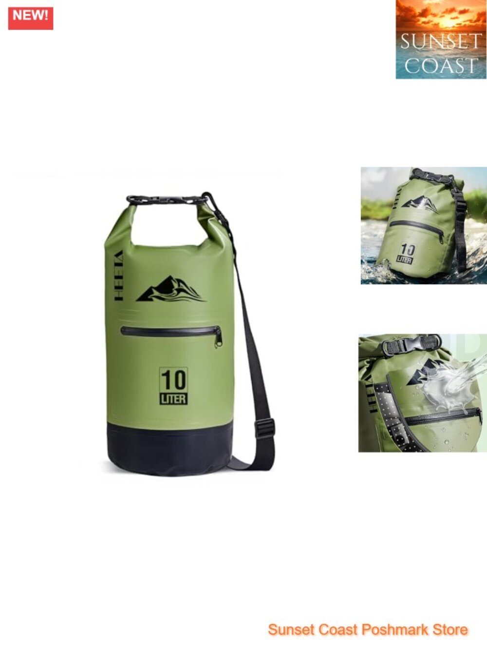 Waterproof Dry Bag Backpack Roll Top PVC for Kayaking Boating Camping Travel